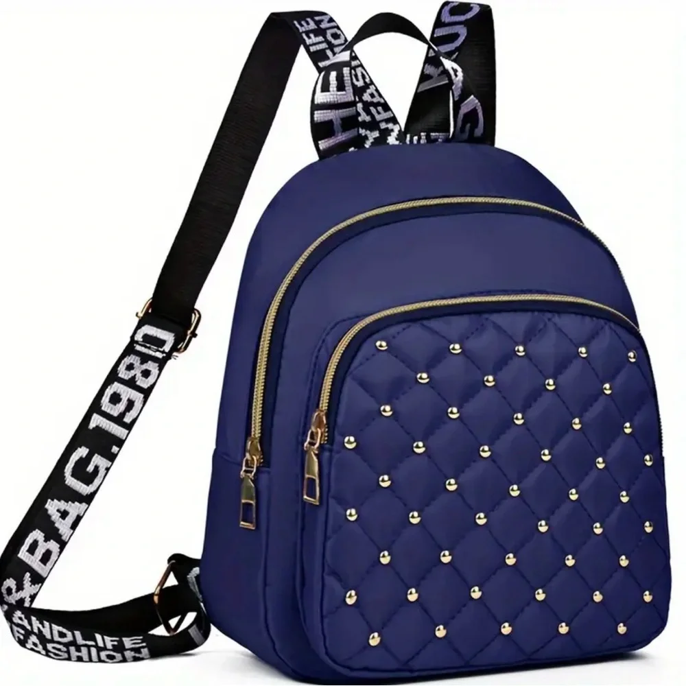 Casual Nylon Backpack with Rhinestone Embellishments💙 - Picture 8 of 10